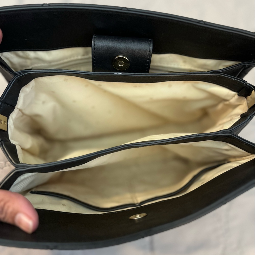 Kate Spade Black Leather Quilted Shoulder Bag - Picture 3 of 8